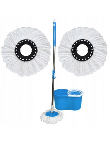 MAGICZNY MOP Obrotowy +2 WKŁADY WIADRO WYCISKACZ