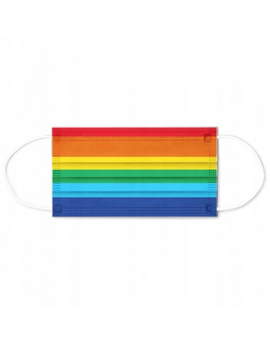 MASKA 3 Warstwowa LGBT Tęczowa Duża Trójwarstwowa