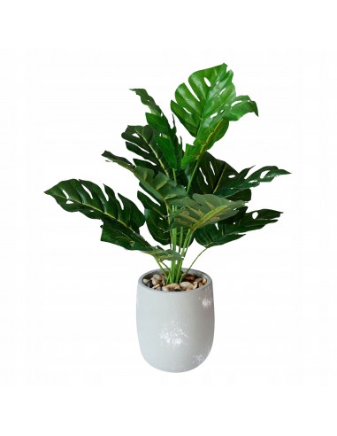SZTUCZNA Roślina W DONICZCE REALISTYCZNA 33cm MONSTERA DELICIOSA Piękna