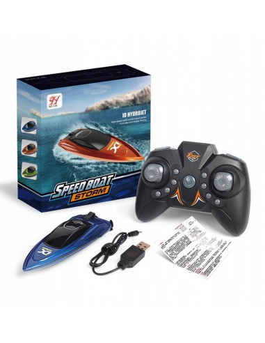 MOTORÓWKA ZDALNIE STEROWANA Mini MAŁA SZYBKA 2.4G PILOT Niebieska na USB
