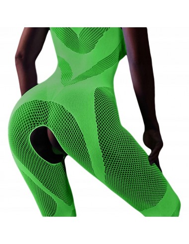 Bodystocking ŚWIECĄCE CIEMNOŚCI Siateczka BIELIZNA KOMBINEZON otwarty krok