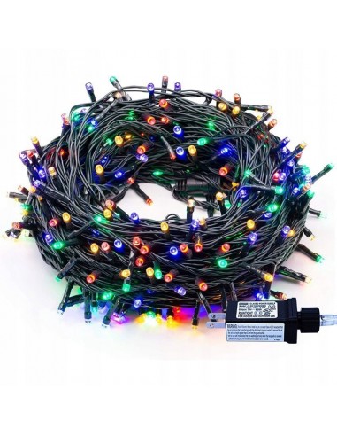 Lampki CHOINKOWE Zewnetrzne Wewnętrzne 100 LED 10M KOLOROWE DEKORACYJNE