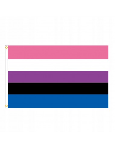 FLAGA TĘCZOWA LGBT DUŻA 90x150cm GENDERFLUID F4