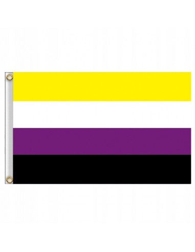 FLAGA TĘCZOWA LGBT DUŻA 90x150cm NIEBINARNOŚĆ F1