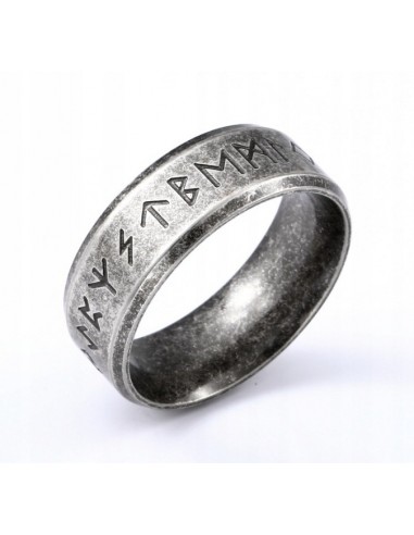 PIERŚCIEŃ Stalowy Srebrny WIKINGÓW 316L AMULET 212