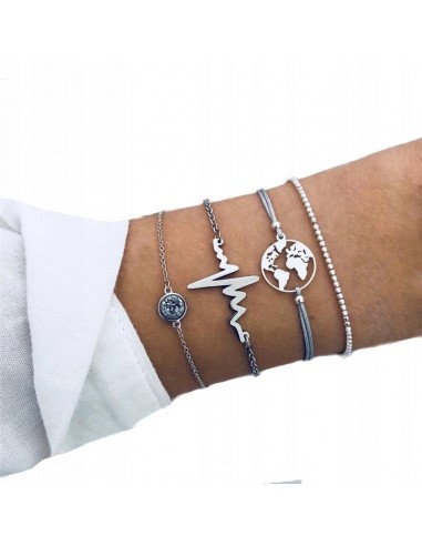 ZESTAW BRANSOLETEK BOHO RETRO PUNK Charms 61