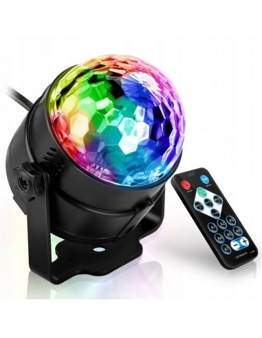 KULA DYSKOTEKOWA Projektor LED DISCO RGB IMPREZOWY