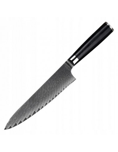 NÓŻ SZEFA KUCHNI Stal Damasceńska OSTRY 19,5cm XL