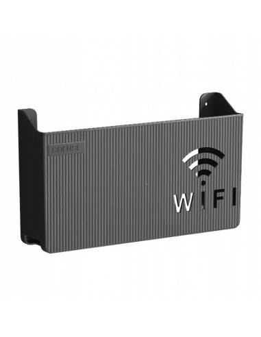 .UCHWYT ŚCIENNY PÓŁKA na ROUTER WIFI SWITCH Czarna