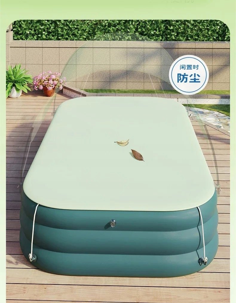 BASEN OGRODOWY DLA DZIECI ZJEŻDŻALNIA MARKIZA POMPKA WODNY PLAC ZABAW 210CM - zdjęcie 10