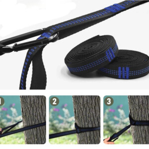 HAMAK Kempingowy 250kg OGRODOWY z MOSKITIERĄ Dwuoosobowy 260x140cm ODPORNY - miniatura 2