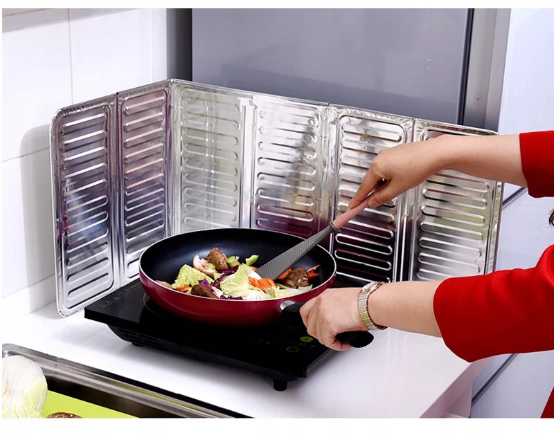 EKRAN do smażenia OSŁONA ALU przeciw ROZPRYSKOM OLEJU Czysta KUCHNIA 1szt - obrazek 15