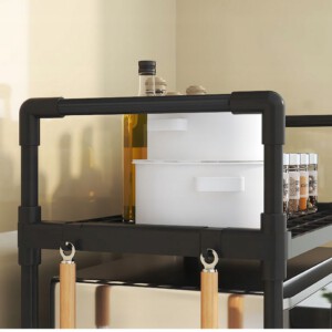PÓŁKA KUCHENNA pod mikrofalówkę SZAFKA ORGANIZER BIAŁA 3poziomy 48cm REGAŁ - miniatura 6