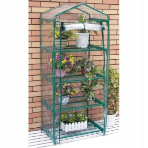 MINI SZKLARNIA OGRODOWA METAL BALKONOWA PIONOWA NA BALKON 4 POZIOMY FOLIAK - miniatura 4