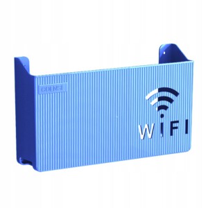 UCHWYT ŚCIENNY PÓŁKA na ROUTER WIFI SWITCH Blue