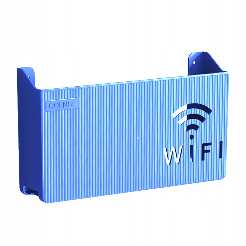 UCHWYT ŚCIENNY PÓŁKA na ROUTER WIFI SWITCH Blue
