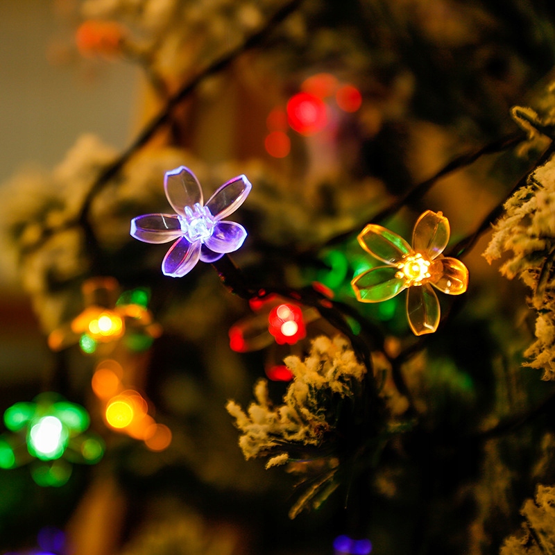 Lampki SOLARNE Ogrodowe KOMPLET 5 metrów 20 LED Kwiatki KOLOROWE Dzieci - zdjęcie 8