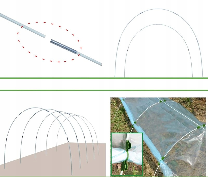STELAŻ Szklarnia Tunel Szkielet OGRODOWY do UPRAW - zdjęcie 2