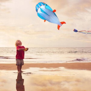 DUŻY LATAWIEC WIELORYB NIEBIESKI 210cm PLAŻOWY PREZENT DLA DZIECI ZABAWKA - miniatura 10