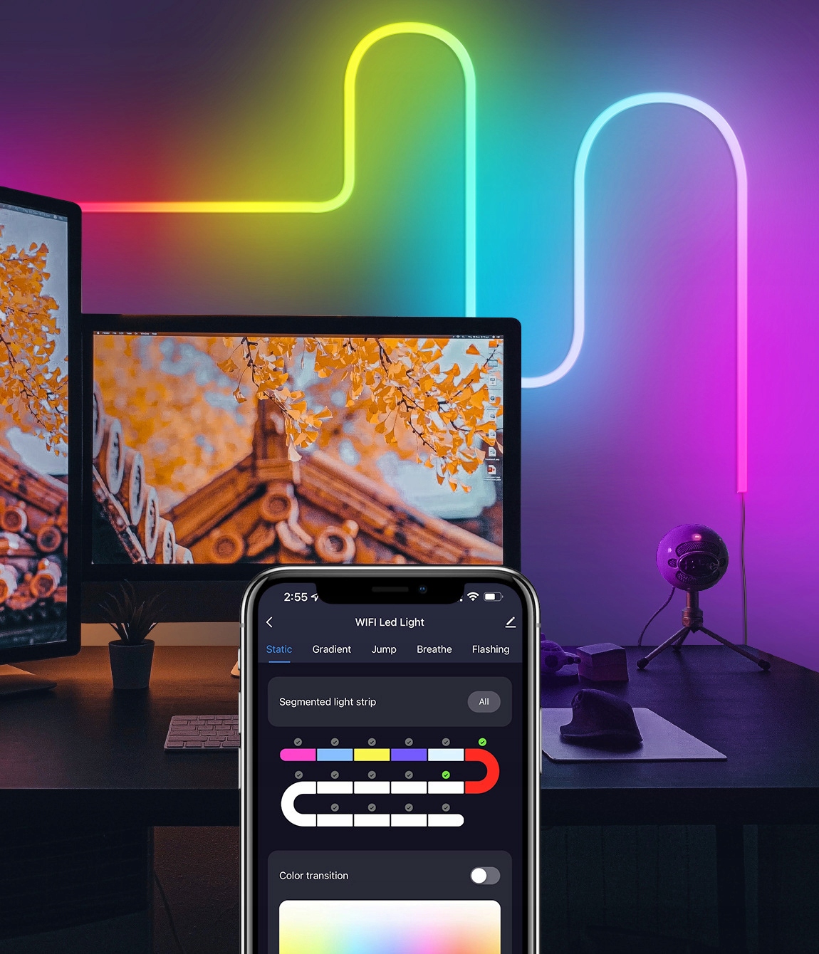 TAŚMA LED Bluetoot Tuya 16mln KOLORÓW HUE GRADIENT - obrazek 4