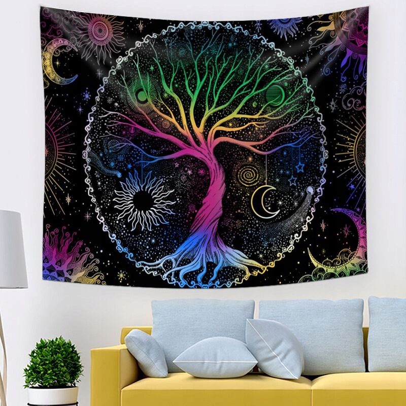 Dekoracja ŚCIENNA UV OBRAZ Fluorescencyjny GOBELIN ODBLASK 150x150cm Oczy - zdjęcie 9