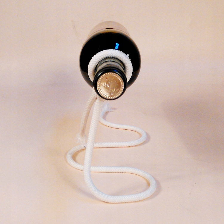 STOJAK UCHWYT NA WINO BUTELKĘ ALKOHOL SZNUREK STYLOWY NOWOCZESNY PREZENT - obrazek 12