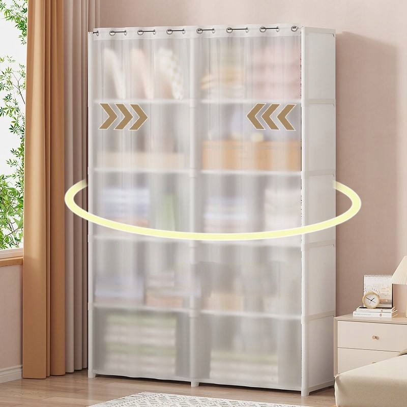 SZAFA Modułowa SKŁADANA Wieszak GARDEROBA na UBRANIA Metalowa 125x28x40cm - obrazek 11