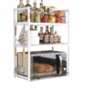 PÓŁKA KUCHENNA pod mikrofalówkę SZAFKA ORGANIZER BIAŁA 3poziomy 48cm REGAŁ - miniatura 1