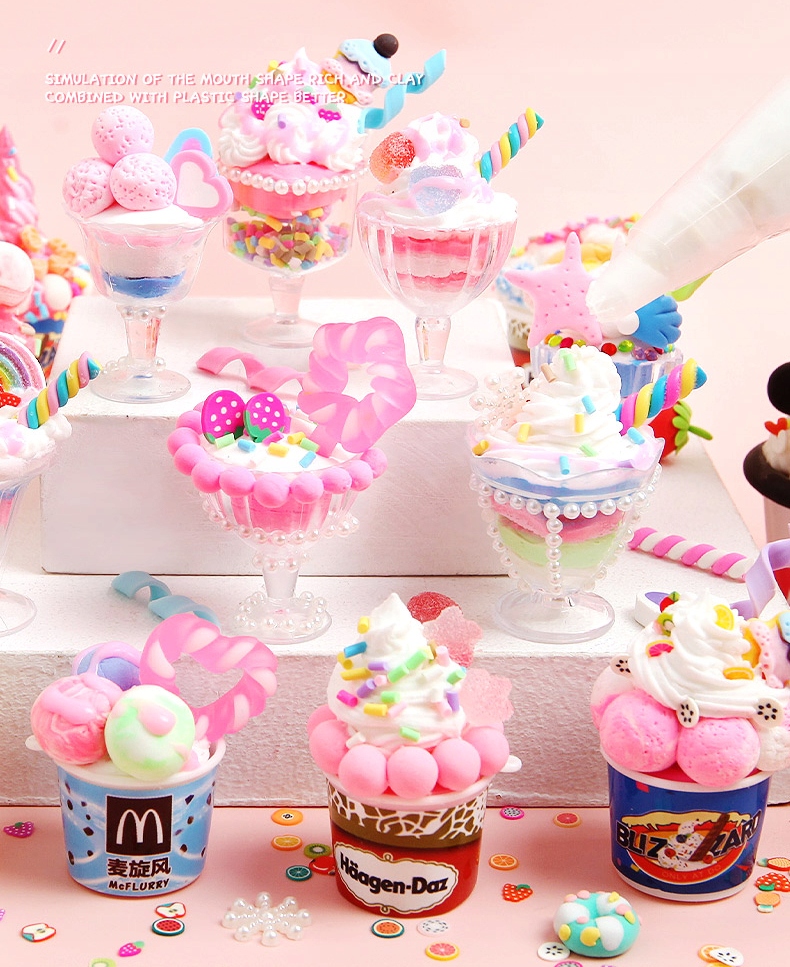 Zabawka DIY KOLOROWE DESERY LODY POSYPKI Zrób to Sam SENSORYCZNA XL ZESTAW - obrazek 5