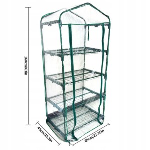 MINI SZKLARNIA OGRODOWA METAL BALKONOWA PIONOWA NA BALKON 4 POZIOMY FOLIAK - miniatura 5