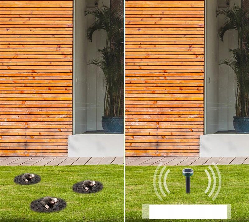 ULTRADŹWIĘKOWY ODSTRASZACZ SOLARNY NA KRETY NORNICE SZCZURY WĘŻE SZKODNIKI - obrazek 15