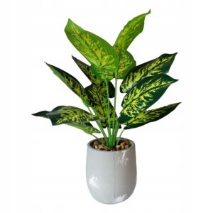 SZTUCZNA ROŚLINA KWIAT W DONICZCE DO DOMU BIURA REALISTYCZNA DIEFFENBACHIA - miniatura 2
