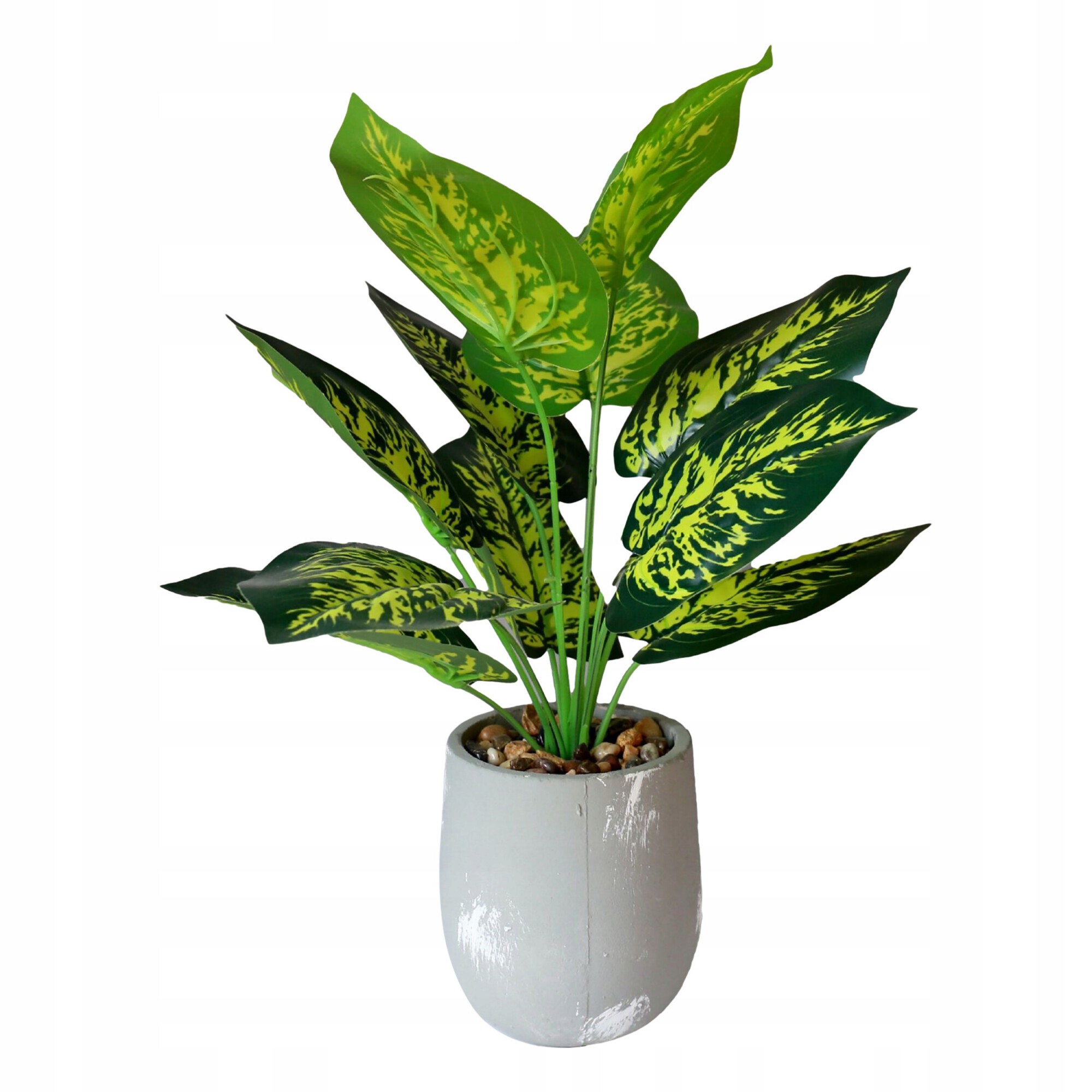 SZTUCZNA ROŚLINA KWIAT W DONICZCE DO DOMU BIURA REALISTYCZNA DIEFFENBACHIA - obrazek 2