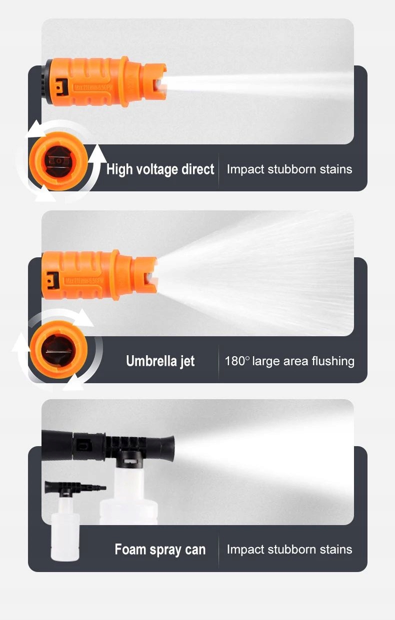 MYJKA Ciśnieniowa AKUMULATOROWA do 100bar ZESTAW 600W OGRODOWA - obrazek 9