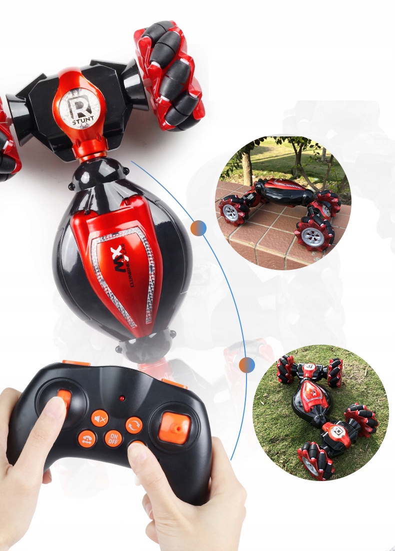 SAMOCHÓD ZDALNIE STEROWANY Ręką lub PILOTEM Terenowy RC 360 stopni AUTO 4x4 - zdjęcie 5