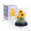 KLOCKI KWIATKI LAS W SZKLE SŁOIKU MAKROKLIMAT DEKORACJA PREZENT SŁONECZNIKI - miniatura 3