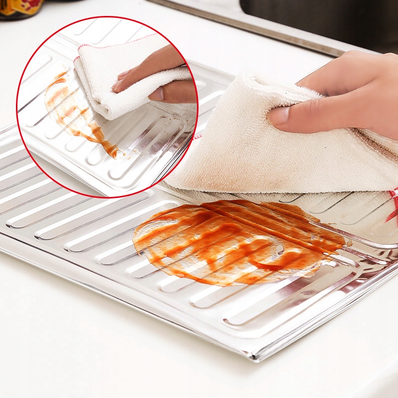 EKRAN do smażenia OSŁONA ALU przeciw ROZPRYSKOM OLEJU Czysta KUCHNIA 1szt - obrazek 6