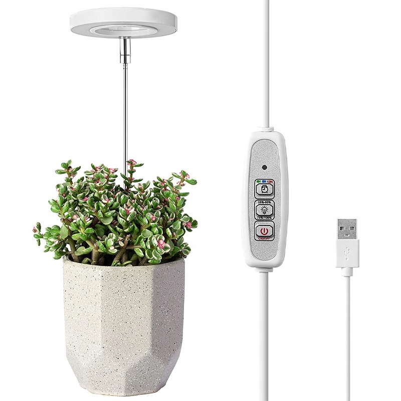 LAMPA LED DO DOŚWIETLANIA ROŚLIN OZDOBNYCH TELESKOPOWA Z TIMEREM USB 5V - obrazek 2