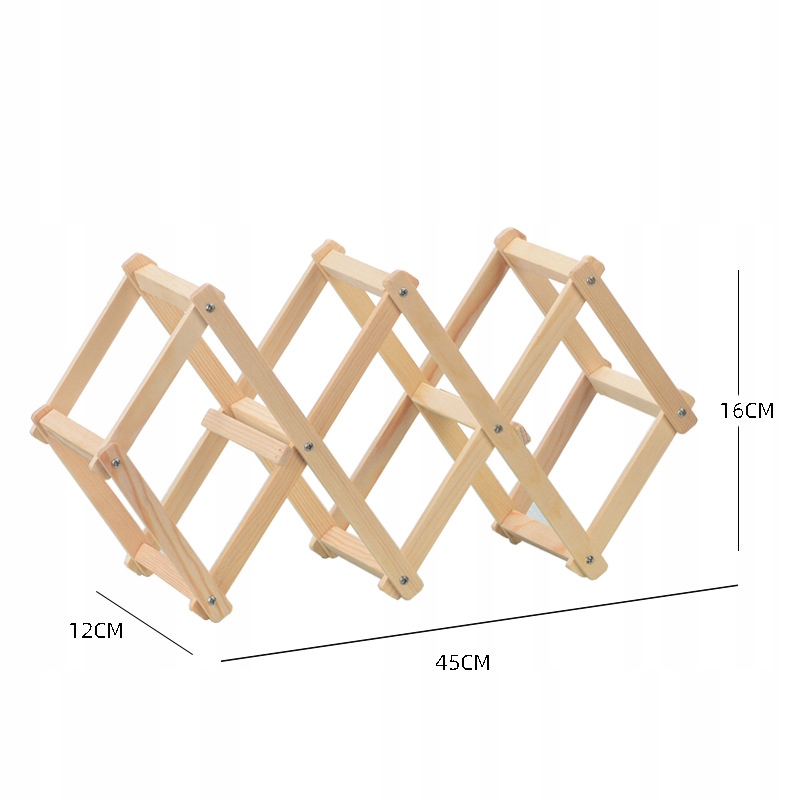 Stojak na WINO Trunki DREWNIANY Sosnowy 5miejscowy - obrazek 2