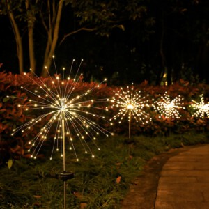 Lampka SOLARNA Ogrodowa KOLOROWA Fajerwerki 200 LED ŚWIĄTECZNA DEKORACYJNA - miniatura 10