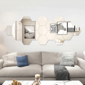 Zestaw 10 szt LUSTER Akrylowych Hexagon LUSTRO 265 - miniatura 3