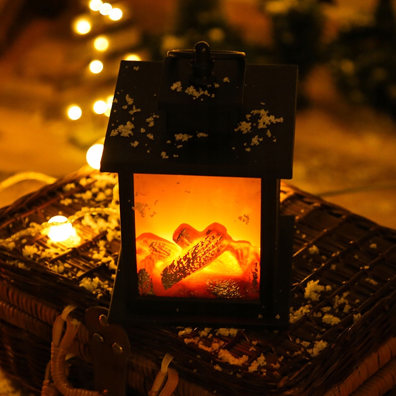 OZDOBNY DEKORACYJNY KOMINEK LED na BATERIE PALENISKO Lampion OGRODOWY LAMPA - obrazek 6