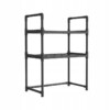 PÓŁKA KUCHENNA pod mikrofalówkę SZAFKA ORGANIZER CZARNA 3poziomy 48cm REGAŁ - miniatura 2