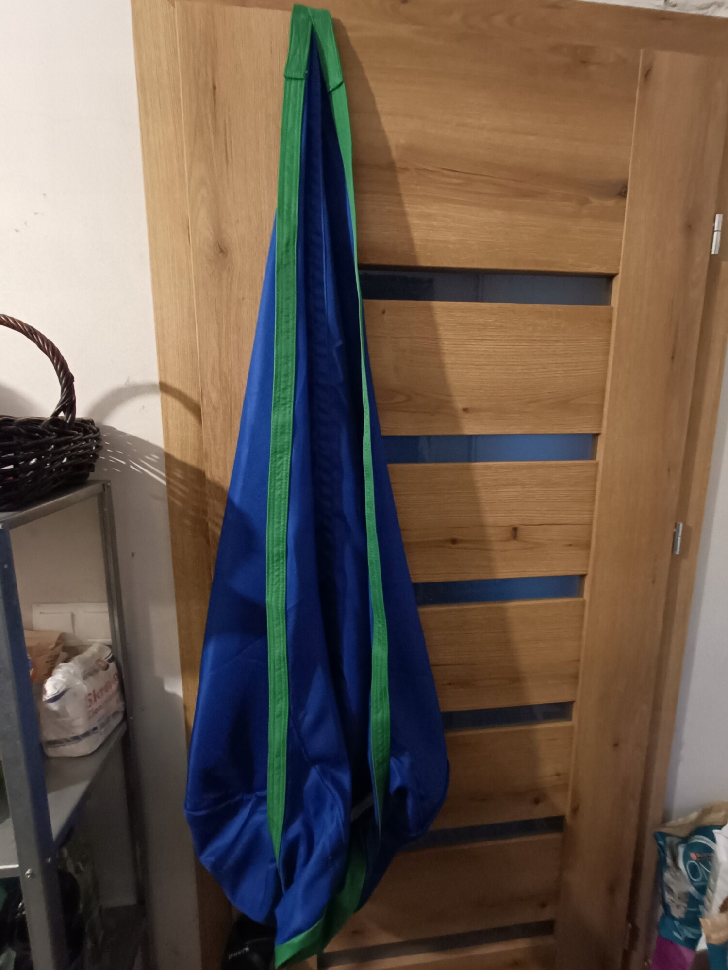 HUŚTAWKA OGRODOWA KOKON DLA DZIECI WISZĄCY FOTEL DO POKOJU NIEBIESKI - obrazek 10