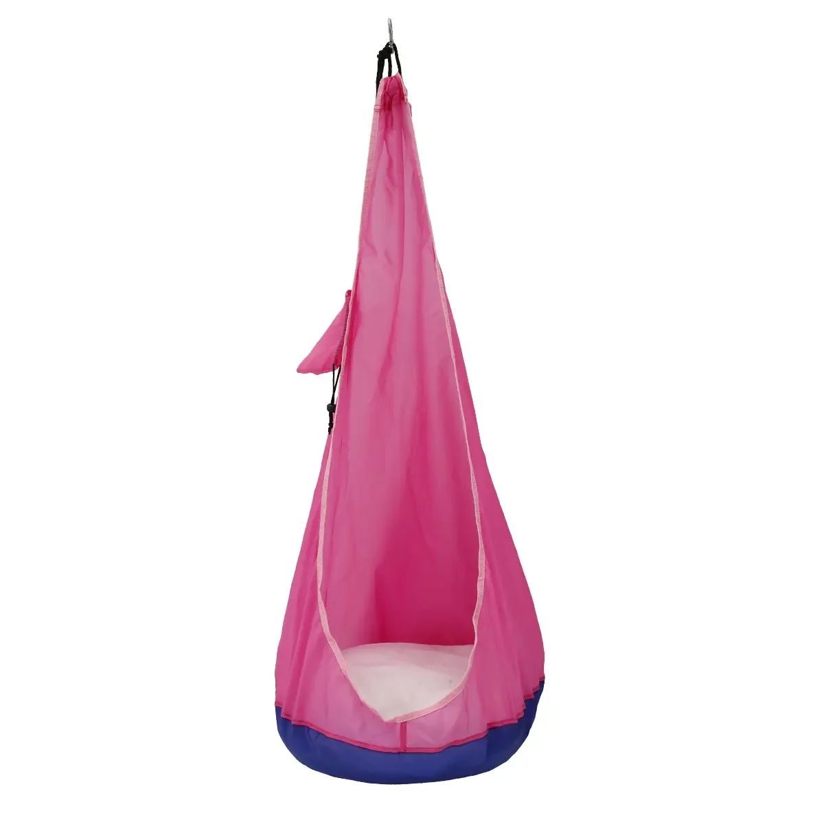 HUŚTAWKA OGRODOWA DOMOWA KOKON DLA DZIECI FOTEL WISZĄCY SIEDZISKO RÓŻOWY - obrazek 3