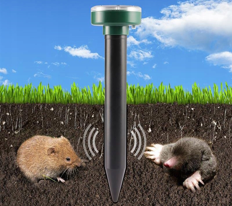 ULTRADŹWIĘKOWY ODSTRASZACZ SOLARNY NA KRETY NORNICE SZCZURY WĘŻE SZKODNIKI - obrazek 10