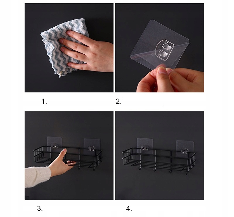 PÓŁKA Łazienkowa PRYSZNICOWA WISZĄCA Biała METAL - obrazek 9