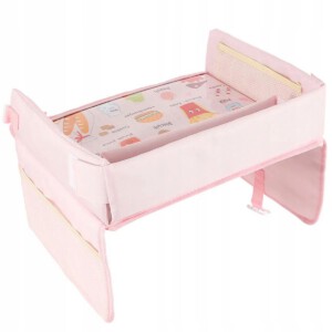 STOLIK ORGANIZER SAMOCHODOWY DLA DZIECI DO FOTELIKA RÓŻOWY WODOODPORNY - miniatura 7