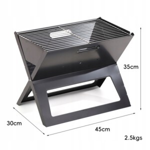 Grill OGRODOWY PALENISKO Kemping TURYSTYCZNY 45cm PRZENOŚNY STAL Składany - miniatura 2