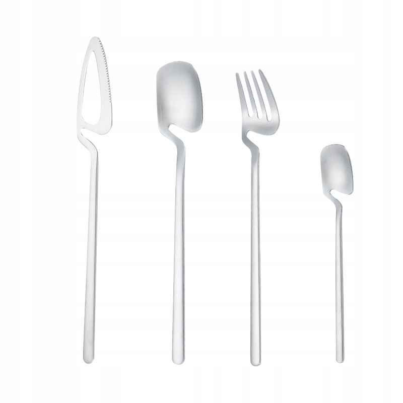 ZESTAW KOMPLET SZTUĆCÓW STAL NIERDZEWNA NÓŻE WIDELCE ŁYŻKI 32szt SREBRNE - obrazek 2